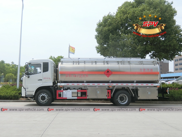 15,000 Litres Stainless Steel Fuel Bowser - Dongfeng - LS